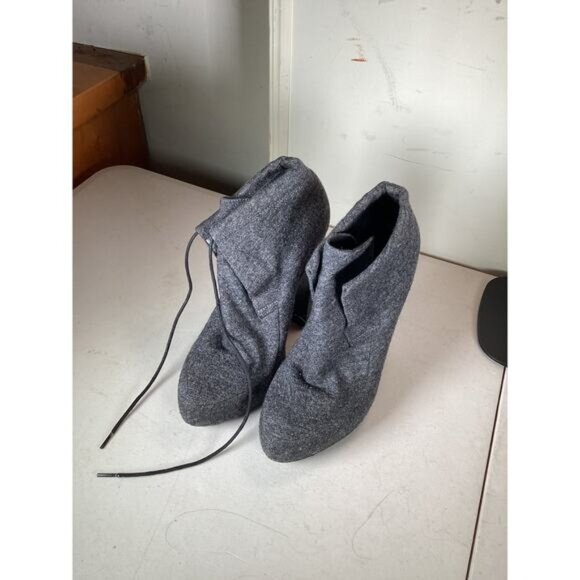 Tomto girl ALEXANDER WANG Women's GRAY HIGH HEELS ANKLE BOOTIES